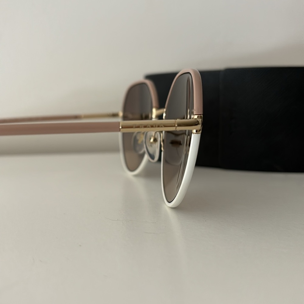 Prada PR 65XS Sunglasses in Beige, Ivory, and Brown Color - Picture 6 of 7